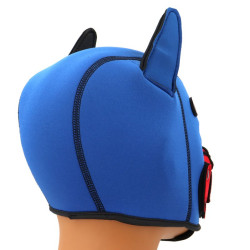 Kinky Puppy Cagoule Puppy Fox Néoprène Bleu-Rouge